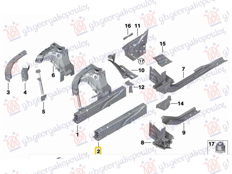 NOSAC HLADNJAKA I MOTORA METAL