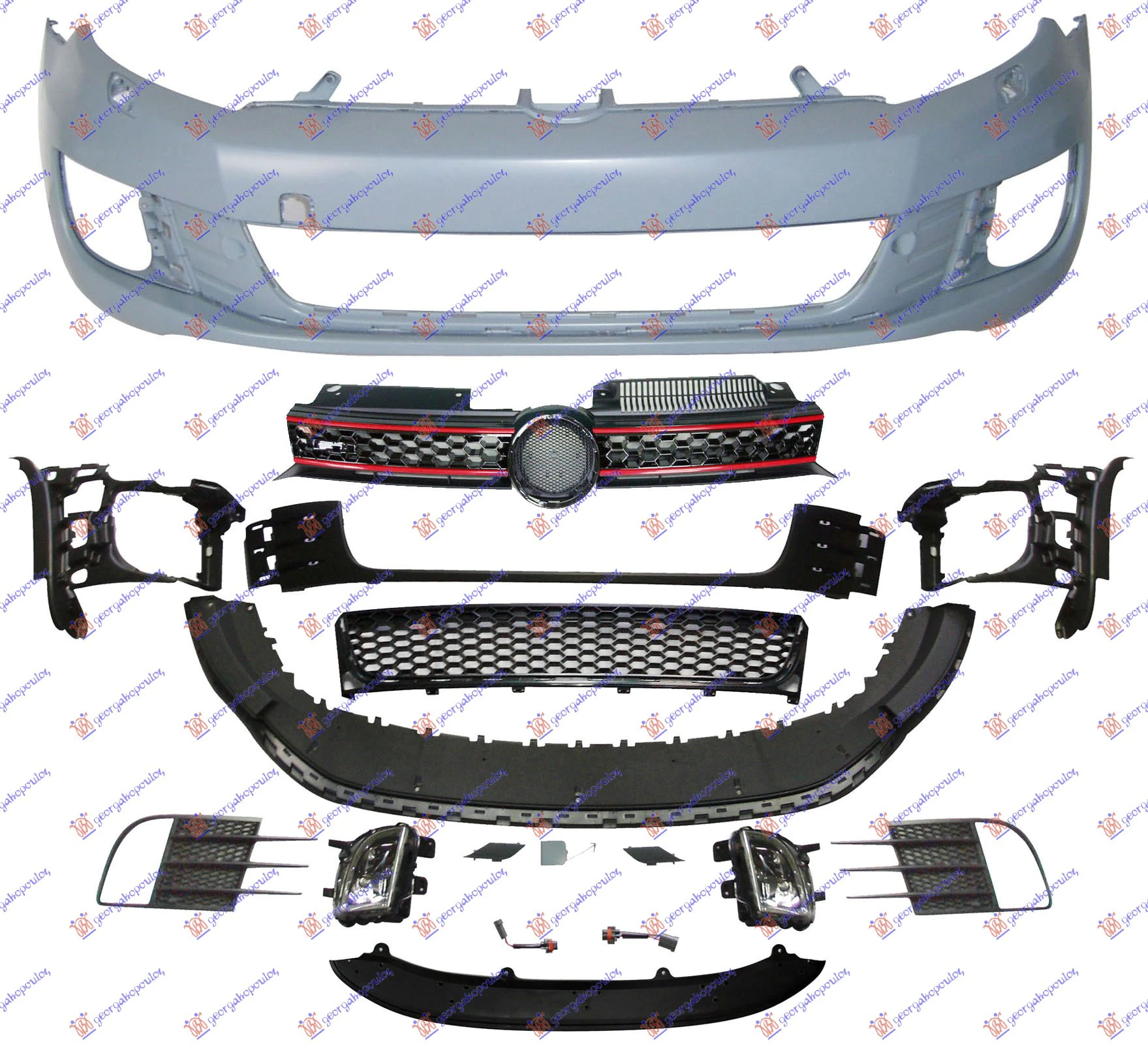PREDNJI BRANIK (LOOK GTi) KOMPLET SA RES