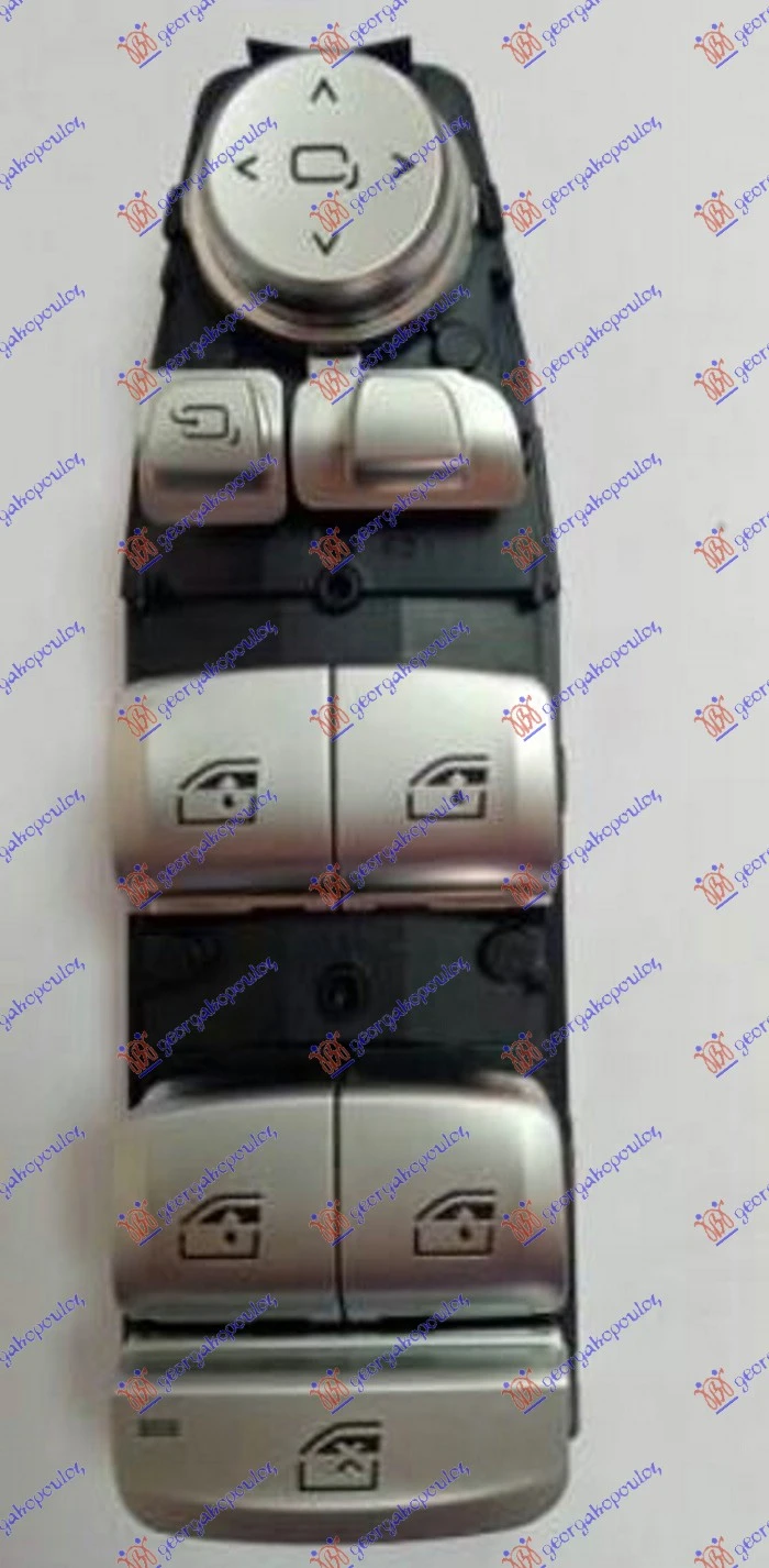 PREKIDAC U PREDNJIM VRATIMA HROM (4 TASTERA) (ELEKTRO-SKLOPIV RETROVIZOR) (11 PIN)