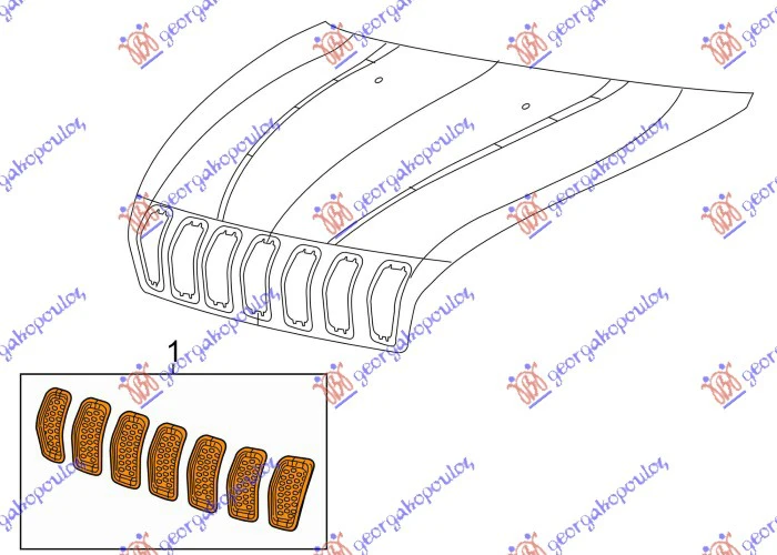 PVC MASKA CRNA (HROM OKVIR) (SET 7 KOM)