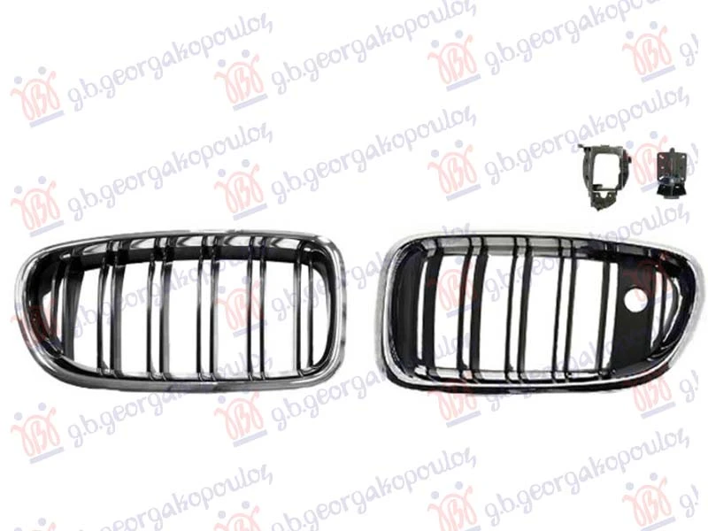 PVC MASKA HROM/CRNA (DOUBLE LINE) (KAMERA) (M5) (SET 2KOM)