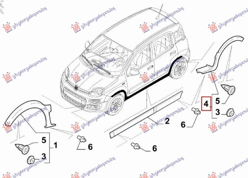 RUB PLASTICNI ZADNJEG BLATOBRANA (4X4/TREKKING) (O)
