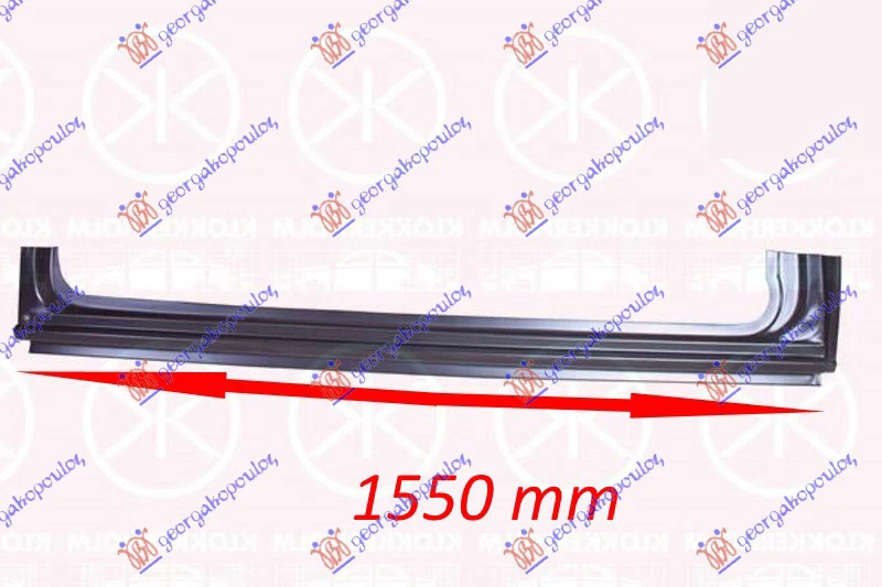 SAJTNA KLIZ.VR UNUT SA RUB I STUB 1550mm