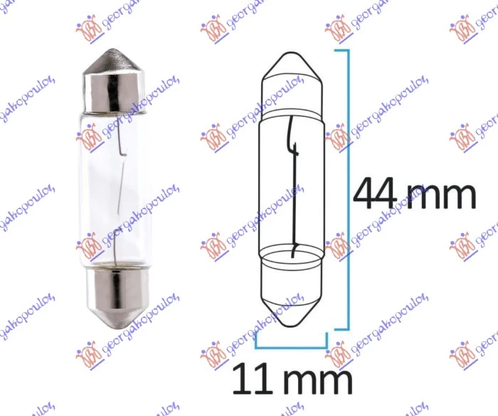 SIJALICA 24V 5W SV8.5 5X41
