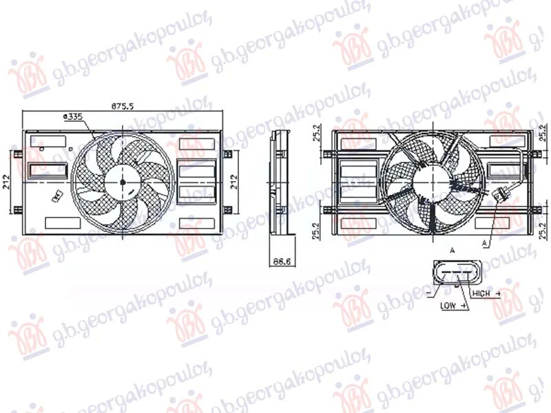 VENTILATOR 1.0 BENZIN (330MM) (NISSENS)