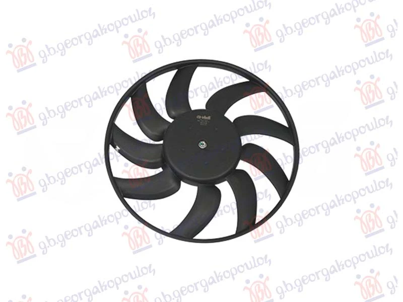 VENTILATOR BENZIN/DIZEL (MOTOR+ELISA) (LEVO) (380mm) (2 PIN)