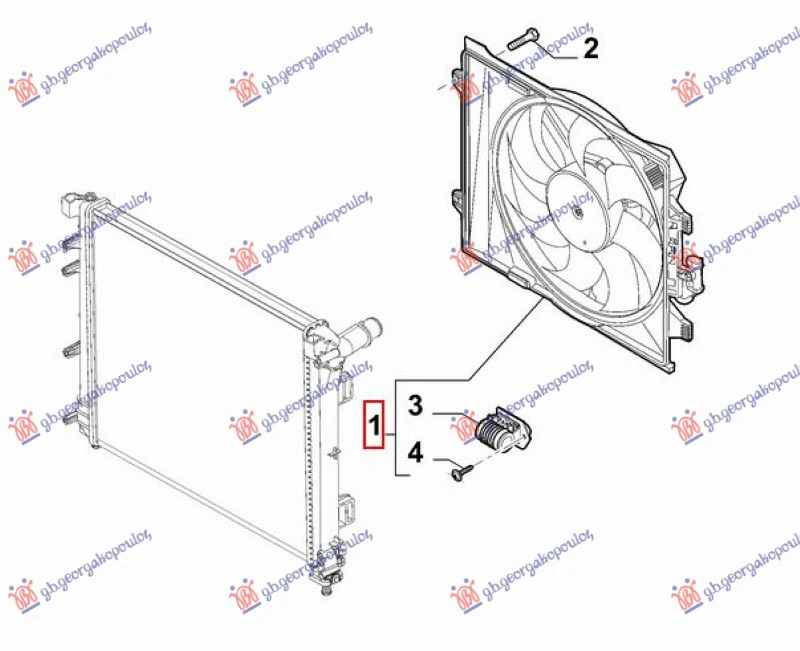 VENTILATOR KOMPLET 1.0 BENZIN/HIBRID (NRF)