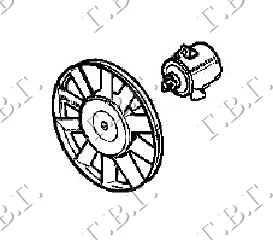 VENTILATOR KOMPLET (30cm)-A/C BENZIN