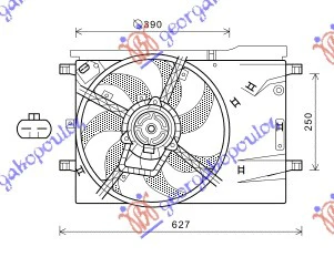 VENTILATOR KOMPLET (BENZIN) +AC (M-BEHR)