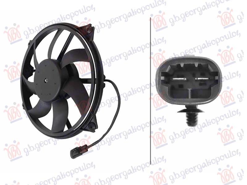 VENTILATOR (MOTOR+ELISA) (2 PIN) (388mm)