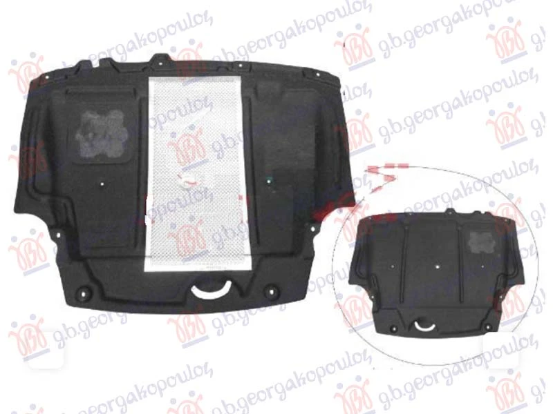 ZASTITA MOTORA PREDNJA PLASTICNA (SA ALUMINIJUMOM)