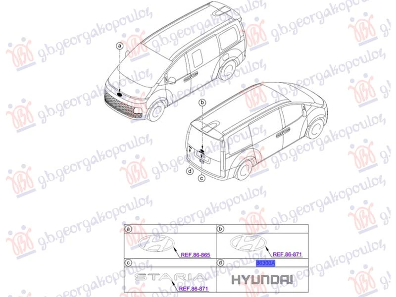 ZNAK ZADNJI (SLOVA HYUNDAI) (ORIGINALNI)