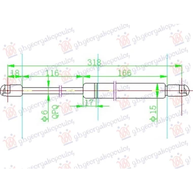 AMORTIZER GEPEK STAKLA (315L-160N)