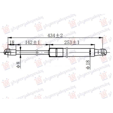 AMORTIZER GEPEK STAKLA (431L-120N)