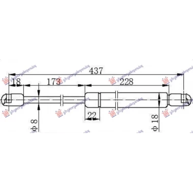 AMORTIZER GEPEK VR (437L-350N) (MARELLI)