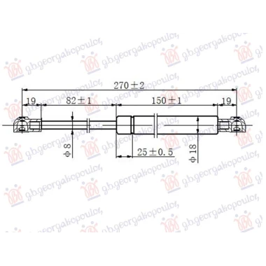 AMORTIZER GEPEK VRATA (270L-380N)