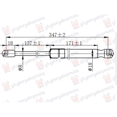 AMORTIZER GEPEK VRATA (345L-375N)