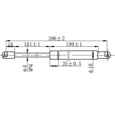 AMORTIZER GEPEK VRATA (393L-170N)