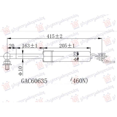 AMORTIZER GEPEK VRATA (415L-470N)