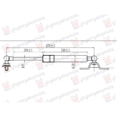 AMORTIZER GEPEK VRATA (470L-206N)