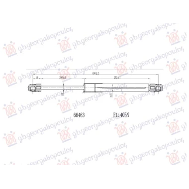 AMORTIZER GEPEK VRATA (490L-405N)