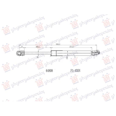 AMORTIZER GEPEK VRATA (510L-435N)
