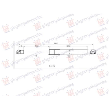 AMORTIZER GEPEK VRATA (525L-410N)