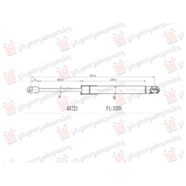 AMORTIZER GEPEK VRATA (556L-520N)