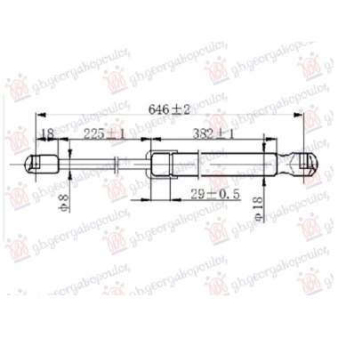 AMORTIZER GEPEK VRATA (646L-235N)