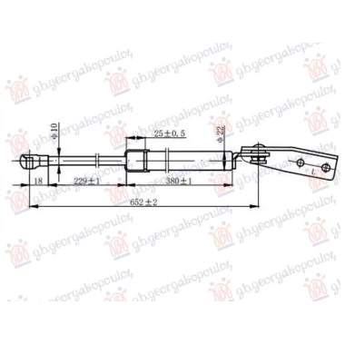 AMORTIZER GEPEK VRATA (652L-450N)