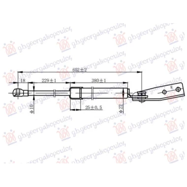 AMORTIZER GEPEK VRATA (652L-450N)