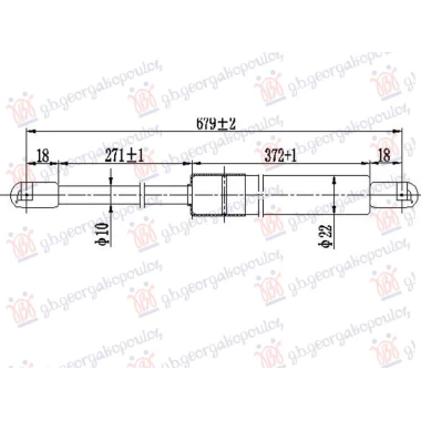 AMORTIZER GEPEK VRATA (680L-770N)