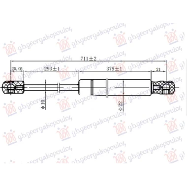 AMORTIZER GEPEK VRATA (712L-985N)