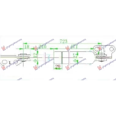 AMORTIZER GEPEK VRATA (723L-850N)