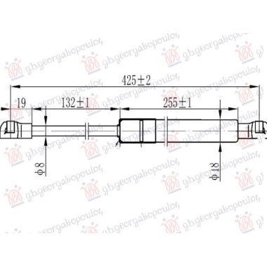 AMORTIZER GEPEK VRATA (CABRIO) (425L-320N)