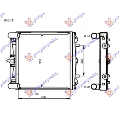 HLAD 2.5-S 3.2 +/- A/C (33.6x35.8x3.4)