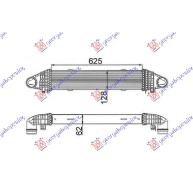 HLADNJAK INTERKULERA 1.8i 16VG. - 2.1 Cdi (62x12) 100-150 KW