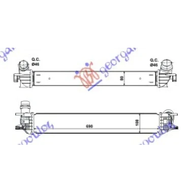 HLAD INTERC. 1.6i16V-1.5DCi (690x112x80)