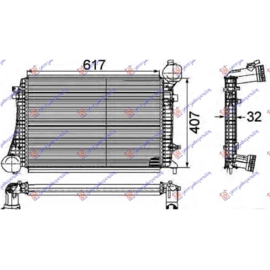 HLAD INTERC. 1.9-2.0TDi (61.5x40.5x32)