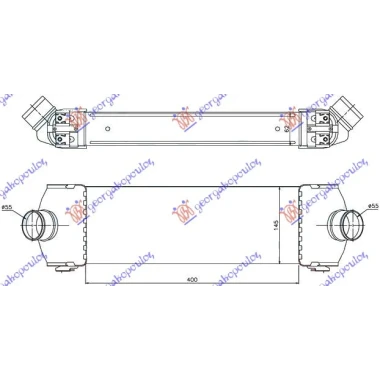 HLAD INTERC. 2.2-2.4 TDCi (398x147x62)