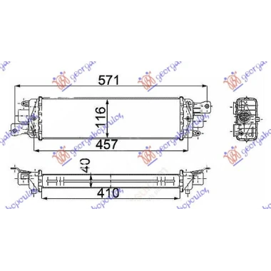 HLAD INTERCOOLER. 1.3 JTD(41x115x40)03-