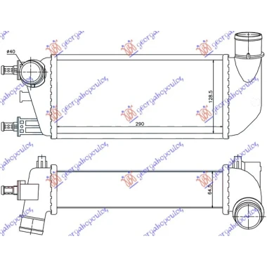 HLAD INTERCOOLER 1.3JTD (29x13x6.4)