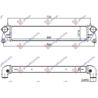 HLAD INTERCOOLER 1.6-1.9 JTD(660x127x50)