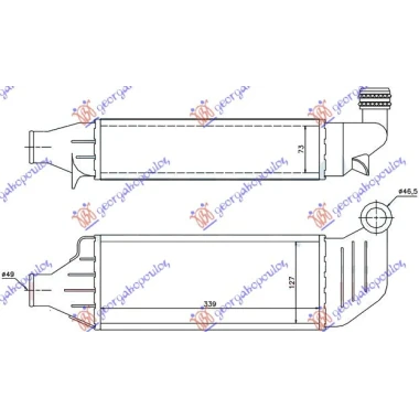 HLAD INTERCOOLER 1.8 TD (33x12x73)