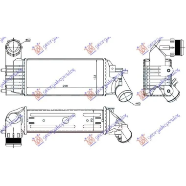 HLAD INTERCOOLER 2.0-2.2HDi (302x136x85)