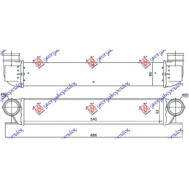 HLAD INTERCOOLER 2.0-2.5-3.0 DIZ(540x97x