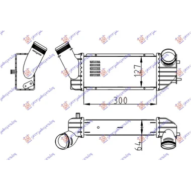 HLAD INTERCOOLER 2.0 HDi DSL (300x125x64