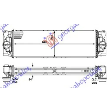 HLAD INTERCOOLER 2.1-3.0 CDi (64x202x64)