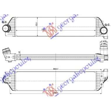 HLAD INTERCOOLER 2.3 SDTi  (730x173x50)
