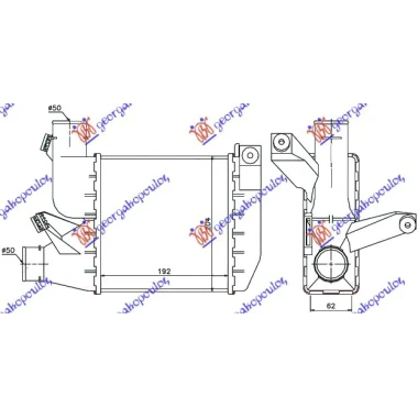 HLAD INTERCOOLER 2.5 TD (192x204x62)
